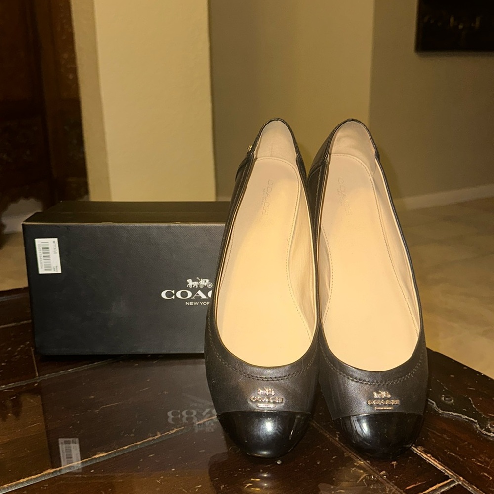 Coach Black and Brown Flats